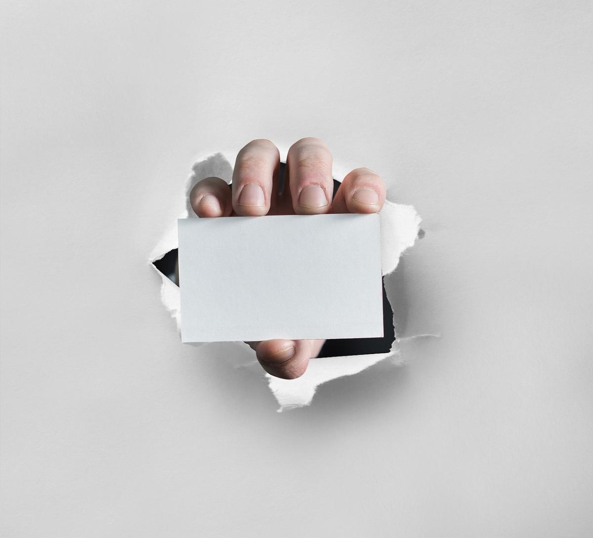 Blank business card