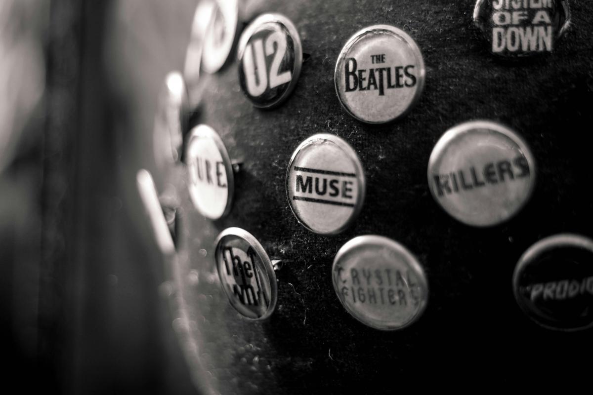 buttons on a jean surface.