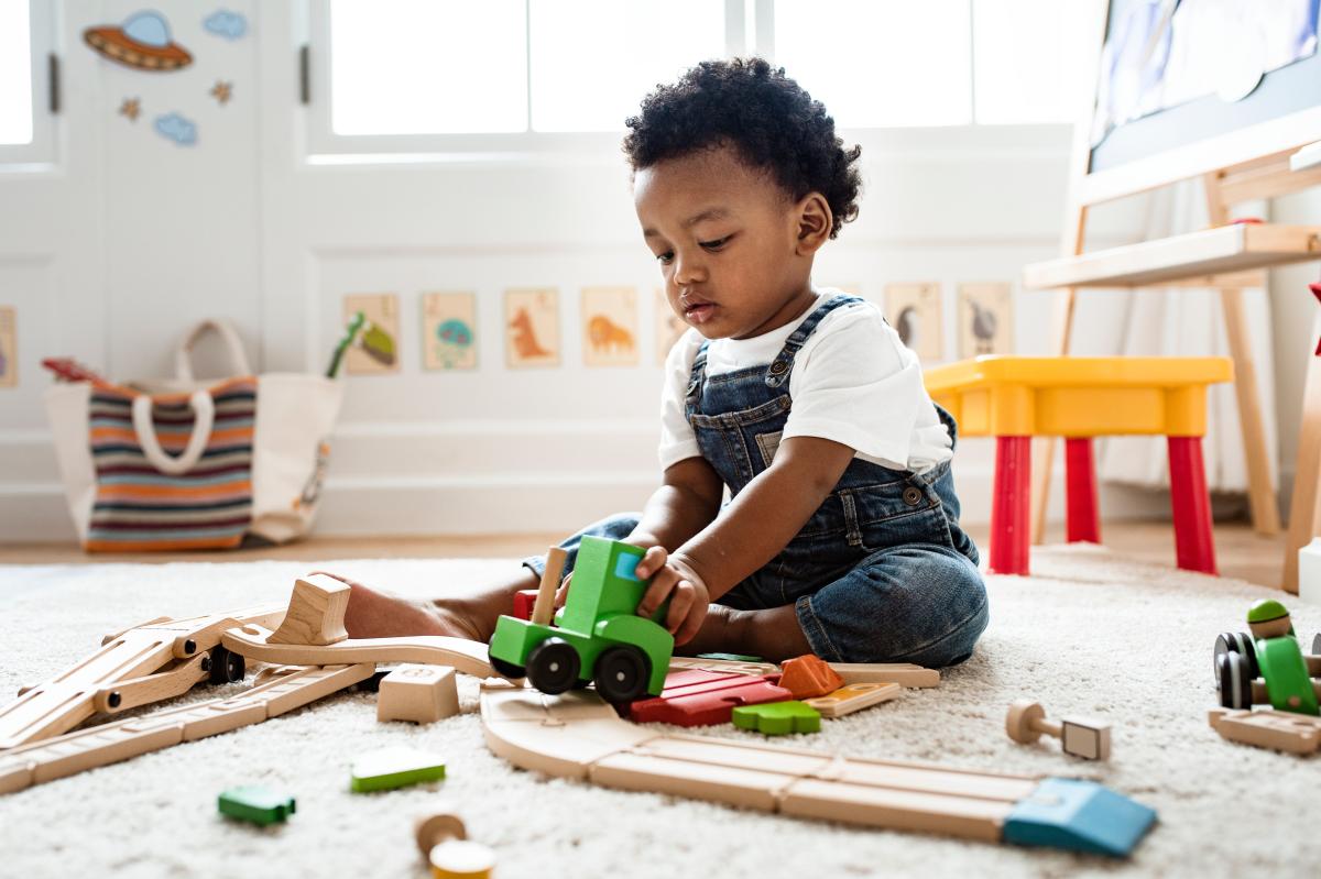 Toddler playing