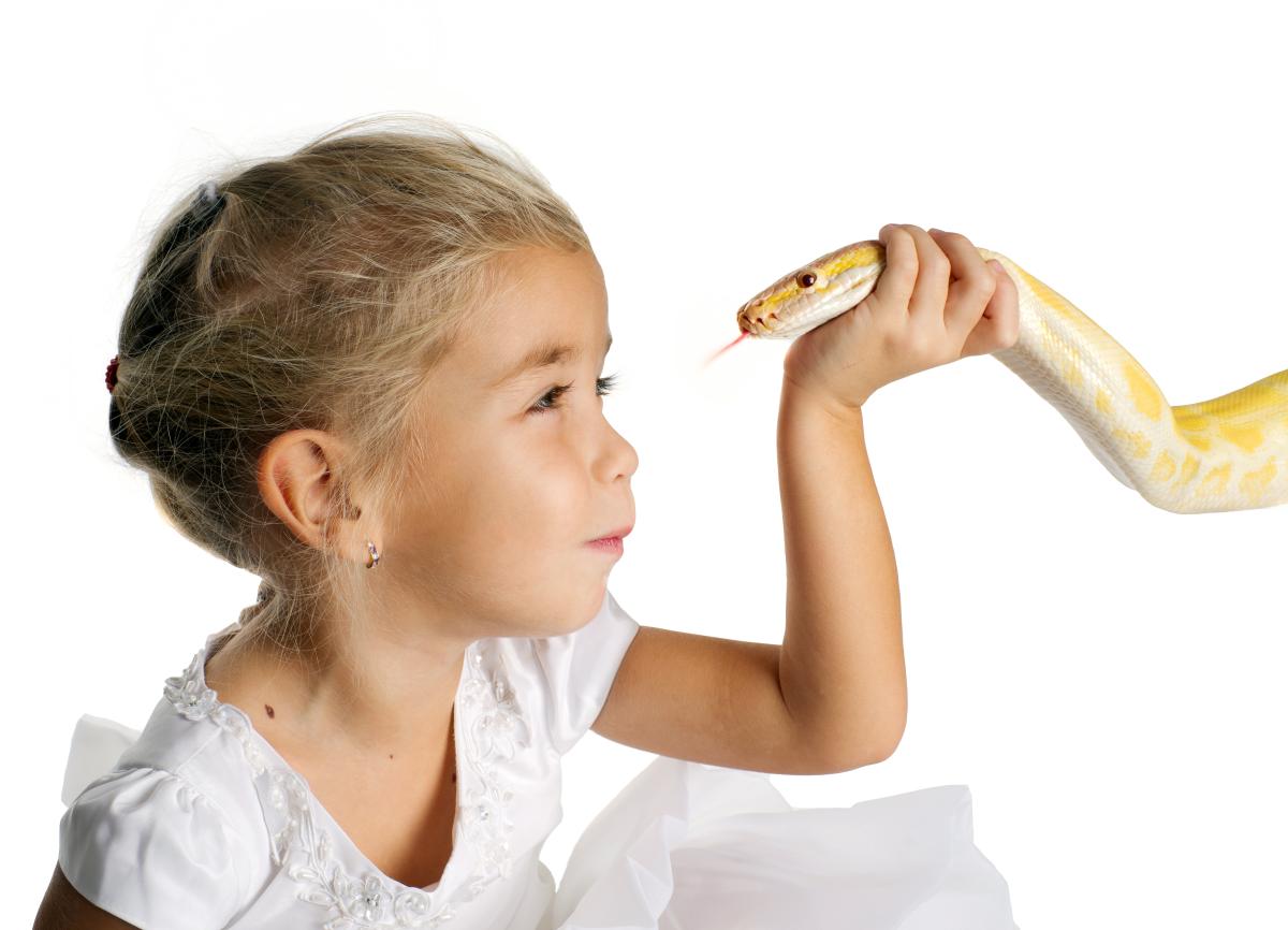 Girl with a snake.