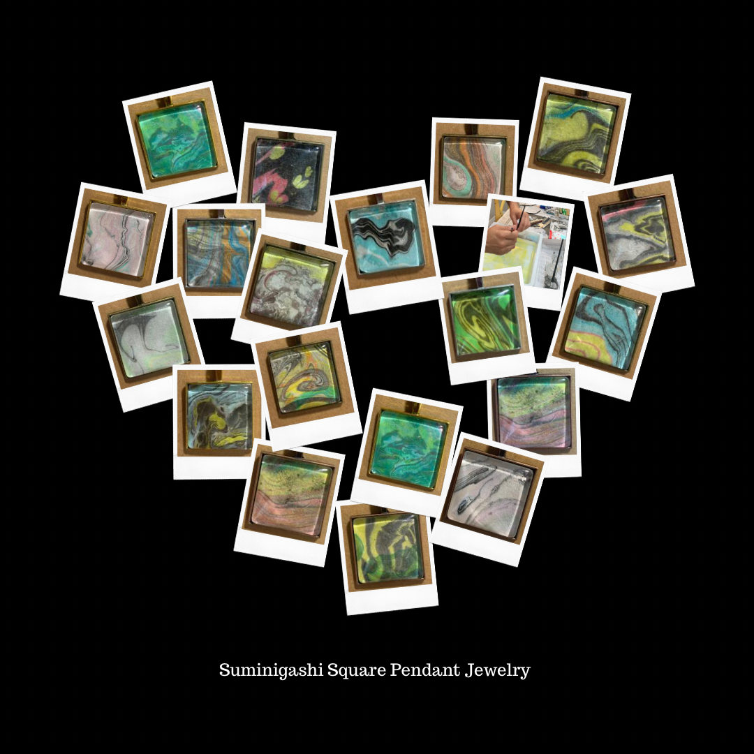 Suminigashi Square Pendant Jewelry 