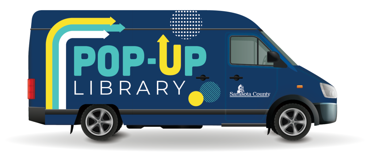 picture of pop up library van