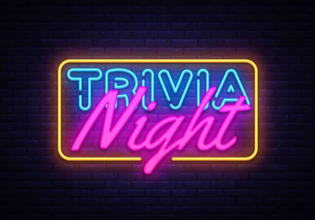 Neon trivia night sign.