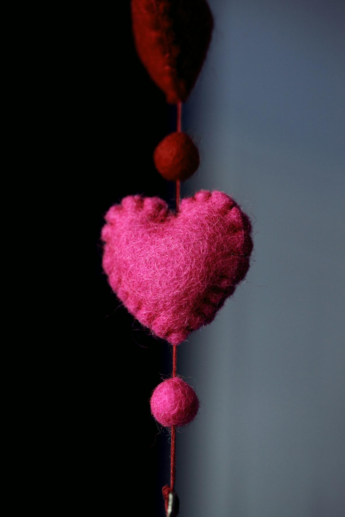 felt heart ornament