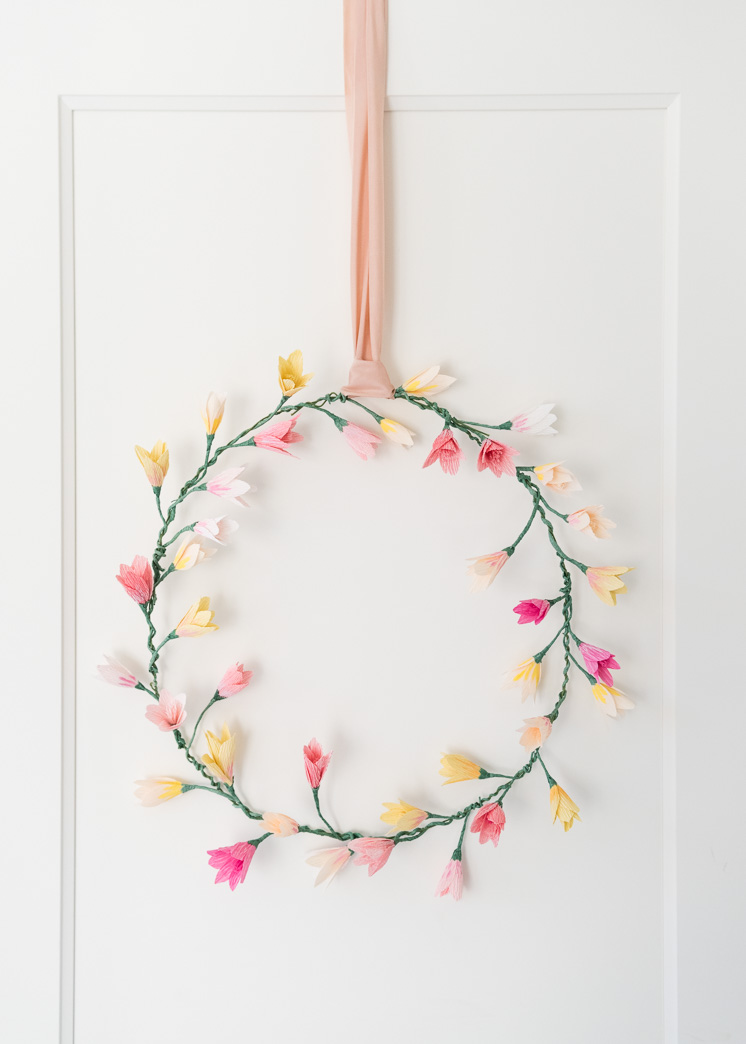 paper flower wreath